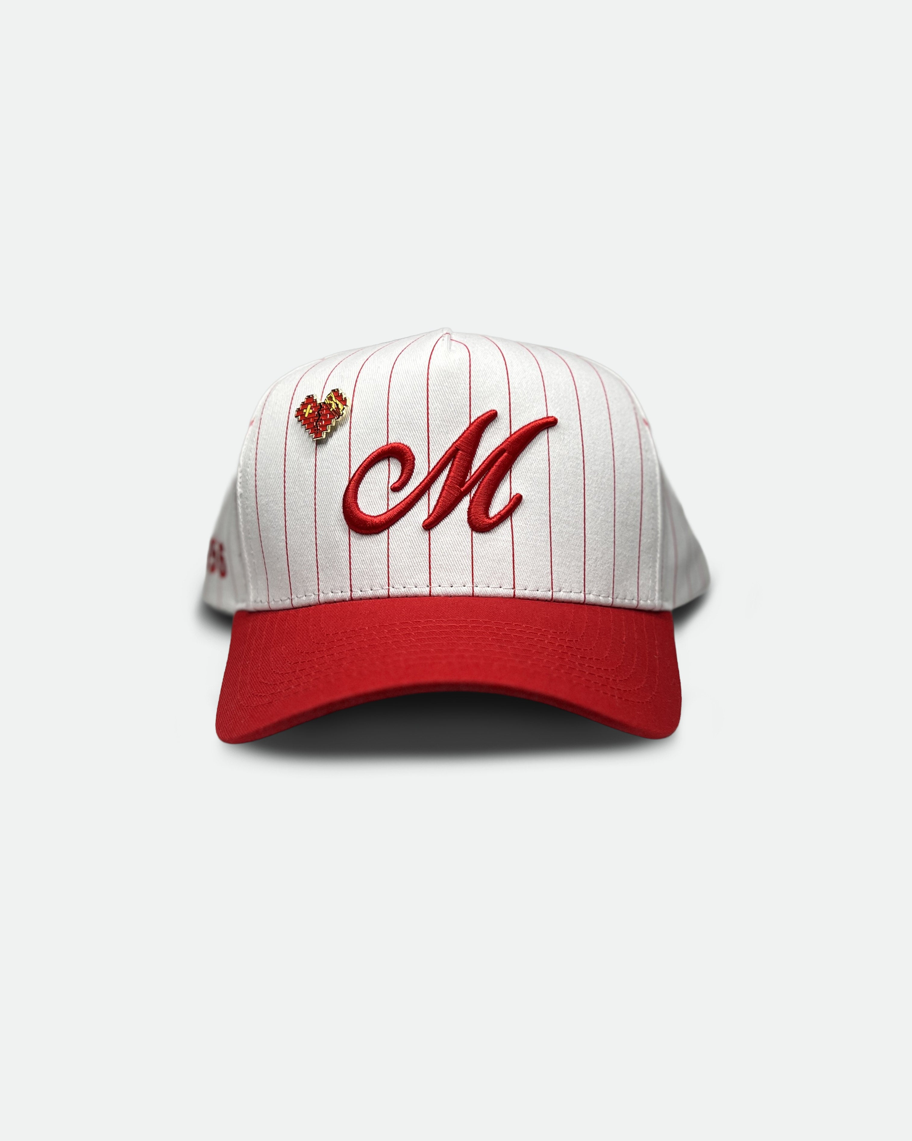 Look Over Me Snapback/ / Red Pinstripe