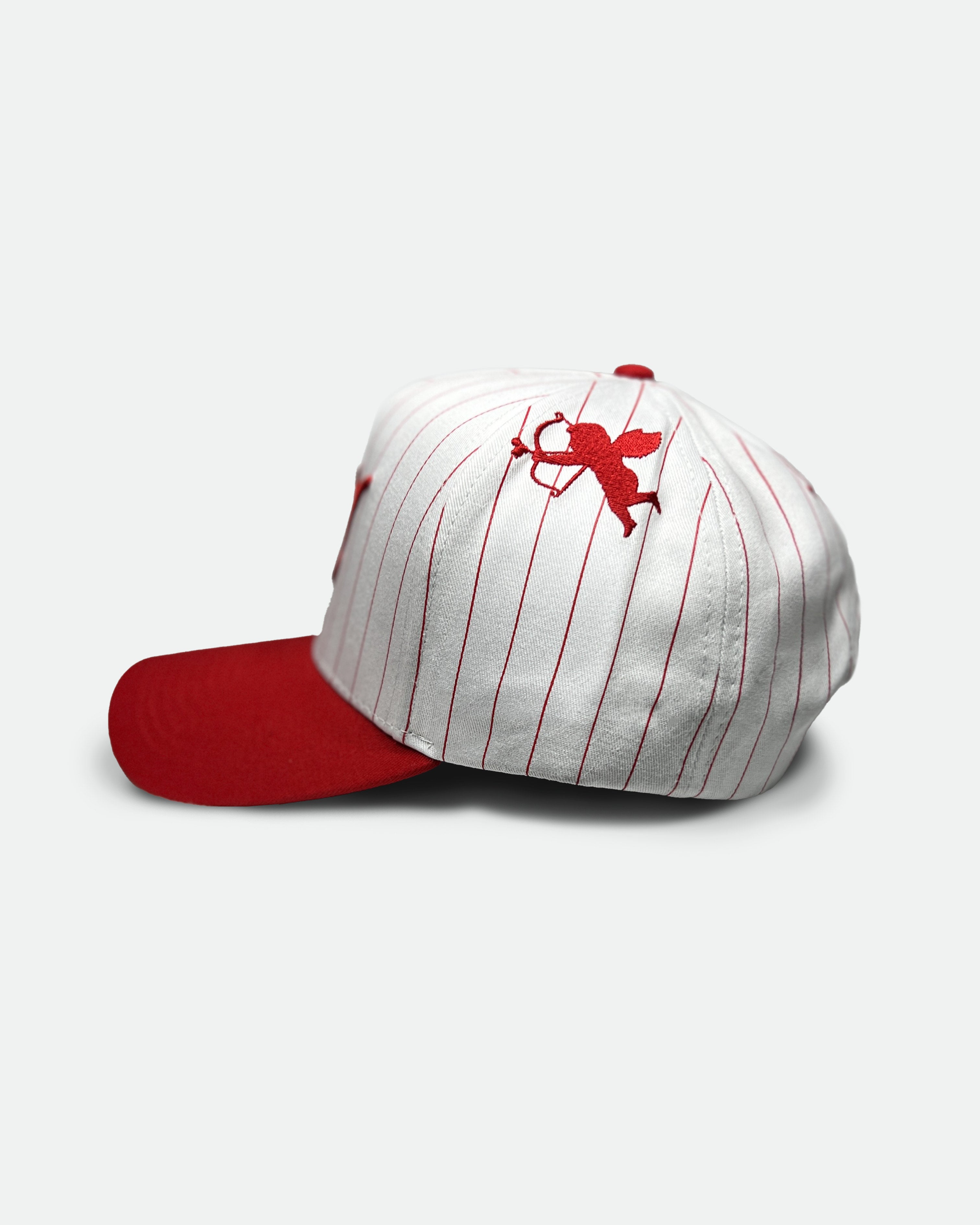 Look Over Me Snapback/ / Red Pinstripe